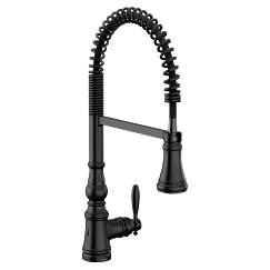 MOEN S73104EWBL Weymouth One-Handle Kitchen Faucet - Matte Black
