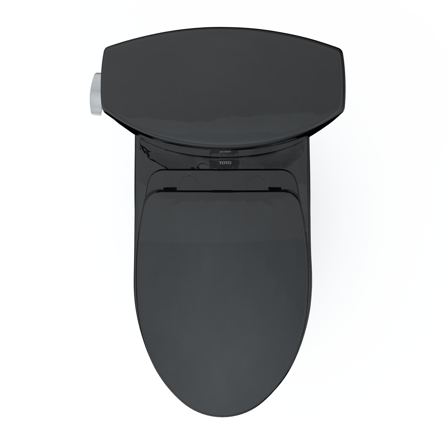 TOTO MS454124CEF#51 Drake Ii Two-Piece Elongated 1.28 Gpf Universal Height Toilet With Ss124 Softclose Seat - Ebony