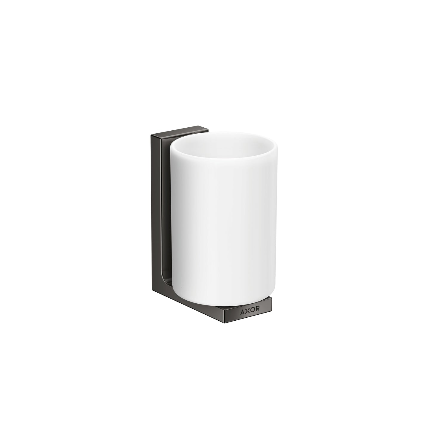 AXOR 42604330 Universal Rectangular Toothbrush Tumbler - Polished Black Chrome