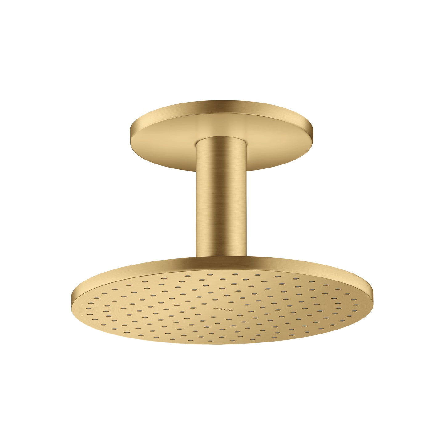 AXOR ShowerSolutions Showerhead 250 2-Jet Ceiling Connection, 2.5 GPM in Brushed Gold Optic