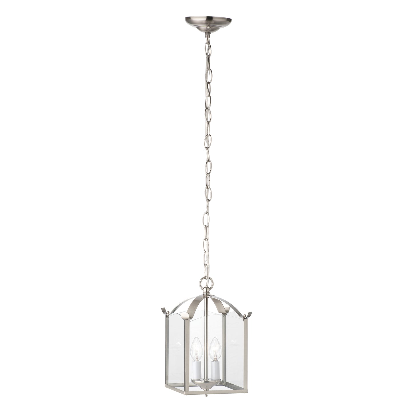 THOMAS SL847978 Whitmore 7.25'' Wide 2-Light Chandelier - Brushed Nickel