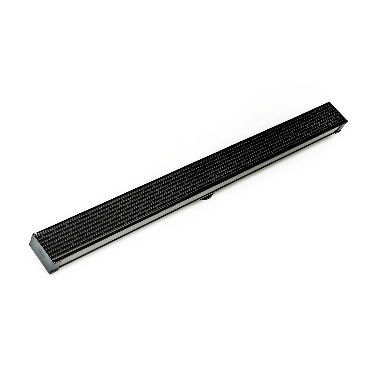 INFINITY DRAIN S-LT 6536 BK S-LT 65 36" S-PVC Series Low Profile Complete Kit with 2 1/2" Perforated Offset Slot Grate in Matte Black