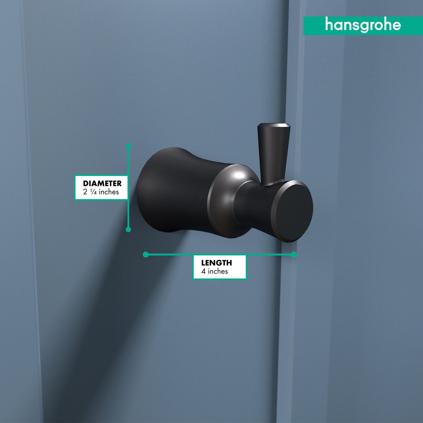 HANSGROHE 04788670 Matte Black Joleena Transitional Single Hook