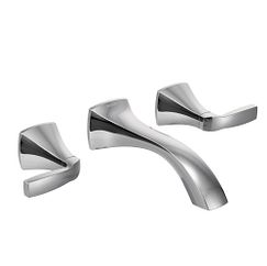 MOEN T6906 Voss Two-Handle Wall Mount Bathroom Faucet In Chrome