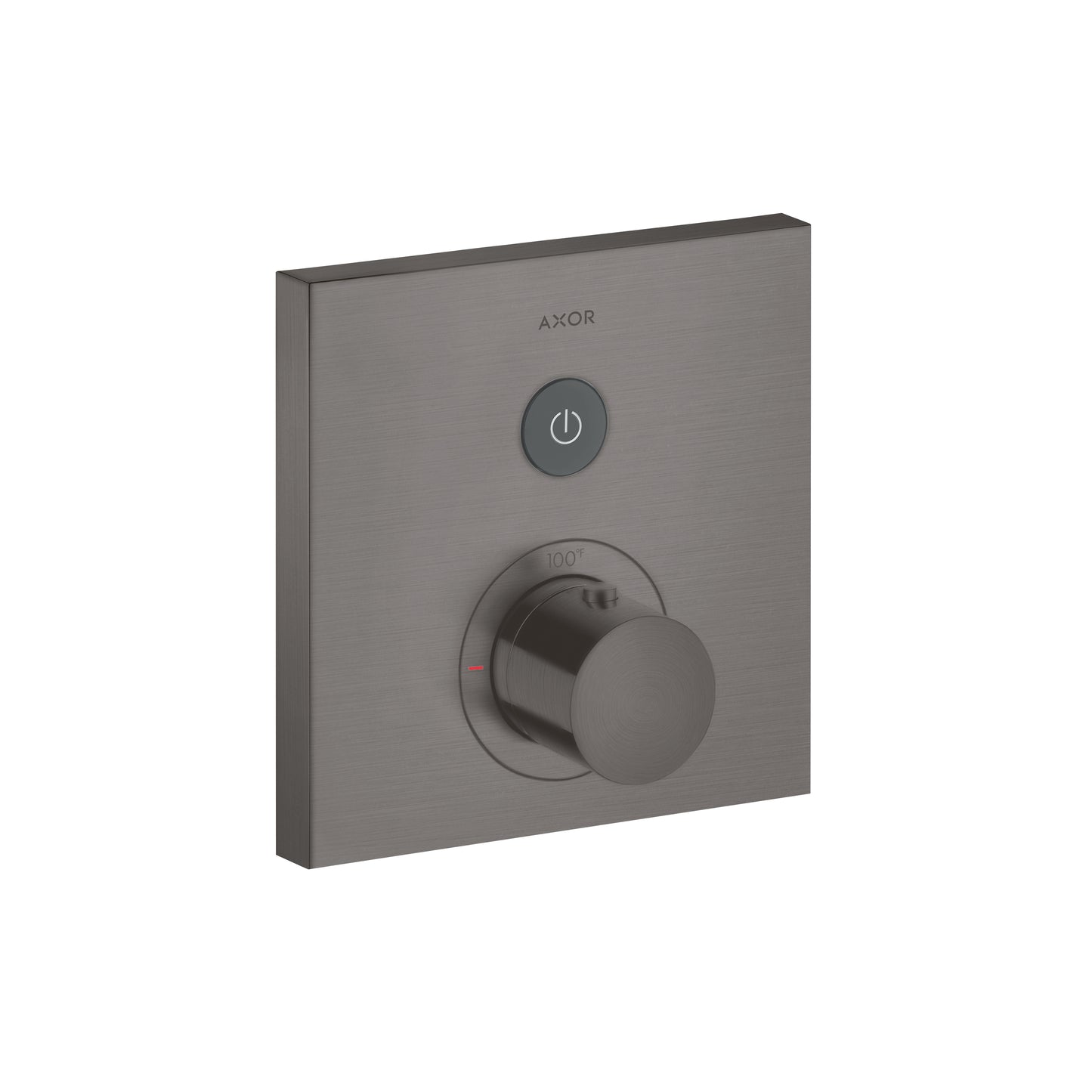 AXOR 36714341 ShowerSelect Thermostatic Trim Square for 1 Function - Brushed Black Chrome