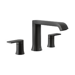 MOEN T908BL Genta LX Two-Handle Roman Tub Faucet - Matte Black
