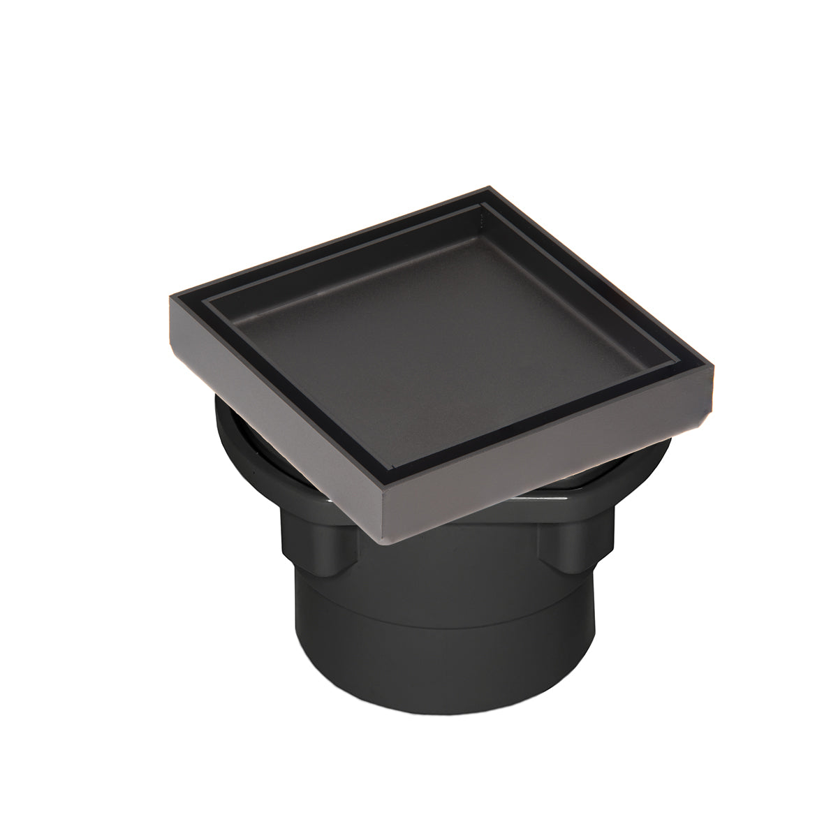 INFINITY DRAIN TD 4-2A ORB TD 4 4” x 4” Tile Drain Strainer in Oil Rubbed Bronze with ABS Drain Body, 2" Outlet