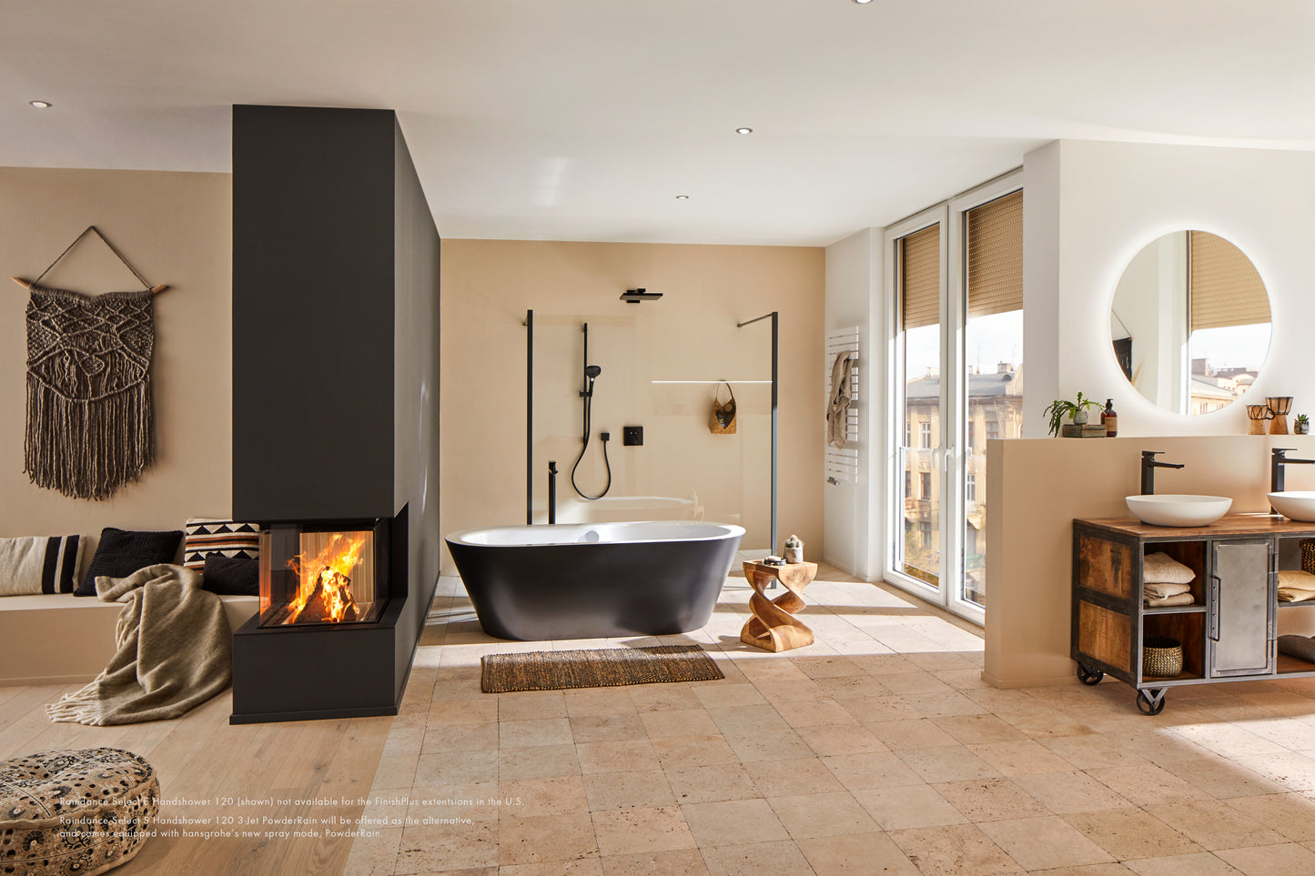 HANSGROHE 28631670 Matte Black Unica Modern Wallbar