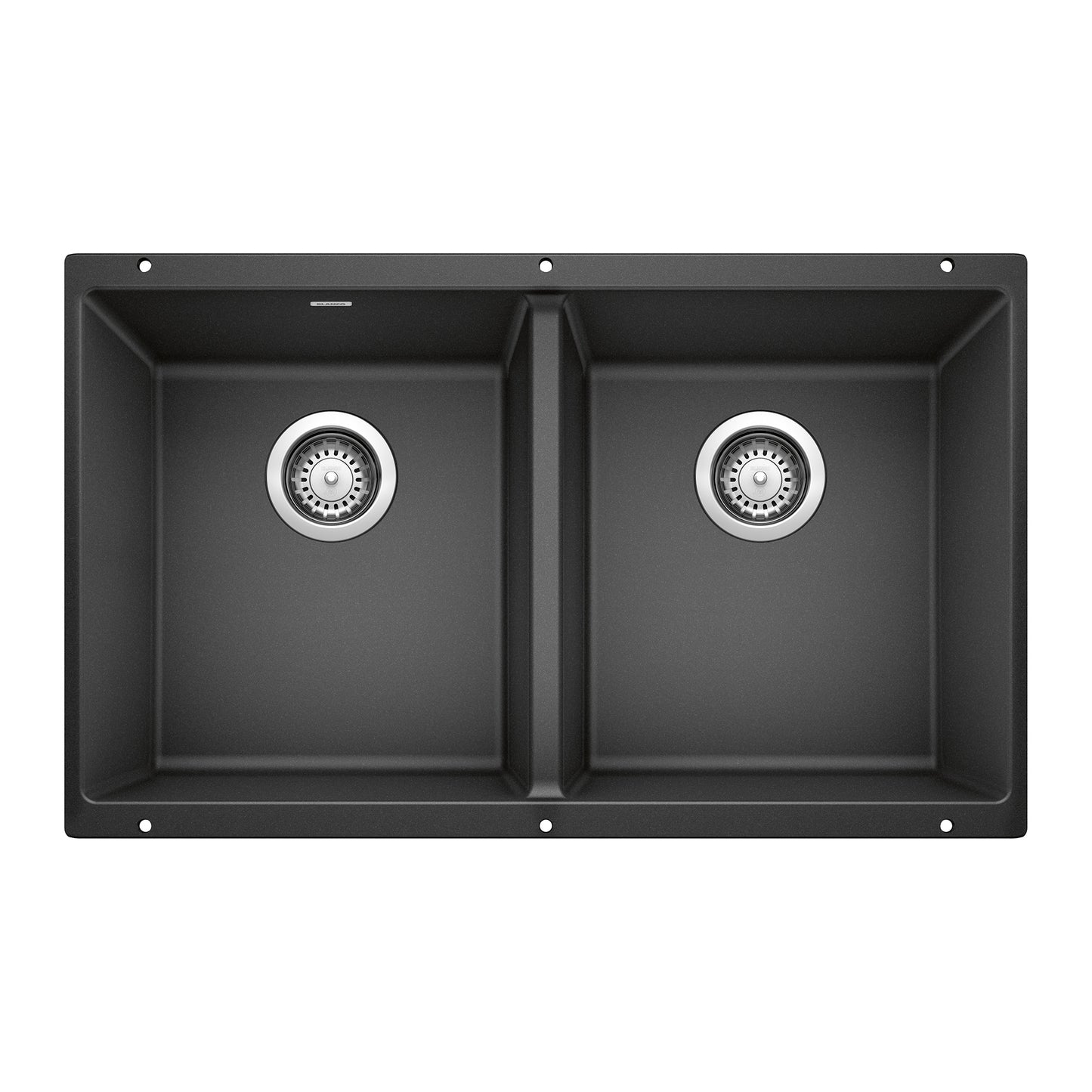 BLANCO 516322 Precis Precis SILGRANIT 29" 50/50 Double Bowl Undermount Kitchen Sink - Anthracite in Anthracite