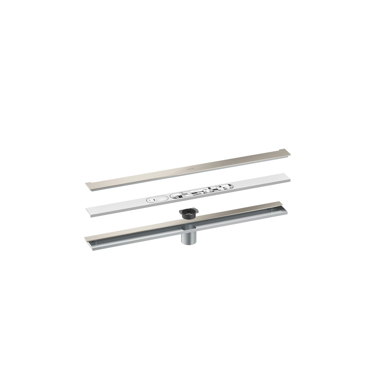 AXOR 42525801 Drains Wall Installation 27 9/16" - Stainless Steel Optic