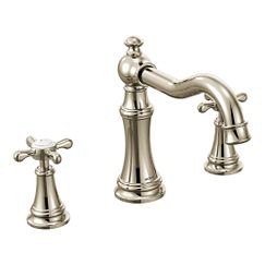 MOEN TS22101NL Weymouth Two-Handle Roman Tub Faucet In Polished Nickel