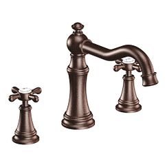 MOEN TS22101ORB Weymouth Two-Handle Roman Tub Faucet In Oil Rubbed Bronze