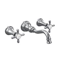 MOEN TS42112 Weymouth Two-Handle Wall Mount Bathroom Faucet In Chrome