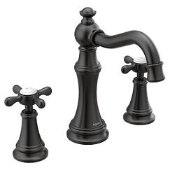 MOEN TS42114BL Weymouth Two-Handle Bathroom Faucet In Matte Black