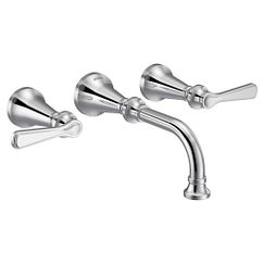 MOEN TS44104 Colinet Two-Handle Wall Mount Bathroom Faucet - Chrome