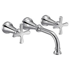 MOEN TS44105 Colinet Two-Handle Wall Mount Bathroom Faucet In Chrome
