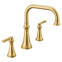 MOEN TS44503BG Colinet Two-Handle Roman Tub Faucet In Brushed Gold