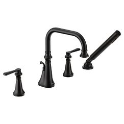 MOEN TS44504BL Colinet Two-Handle Roman Tub Faucet - Matte Black