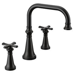 MOEN TS44505BL Colinet Two-Handle Roman Tub Faucet In Matte Black