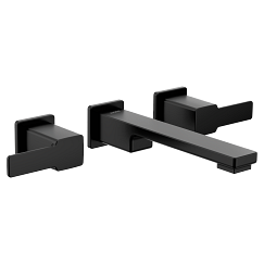 MOEN TS6731BL 90 Degree Two-Handle Wall Mount Bathroom Faucet - Matte Black