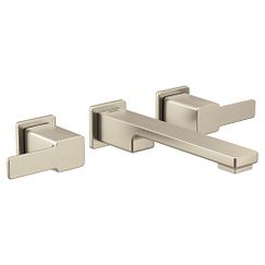MOEN TS6731BN 90 Degree Two-Handle Wall Mount Bathroom Faucet In Brushed Nickel