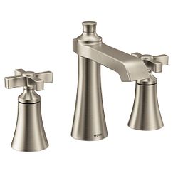 MOEN TS6985BN Flara Two-Handle Bathroom Faucet In Brushed Nickel