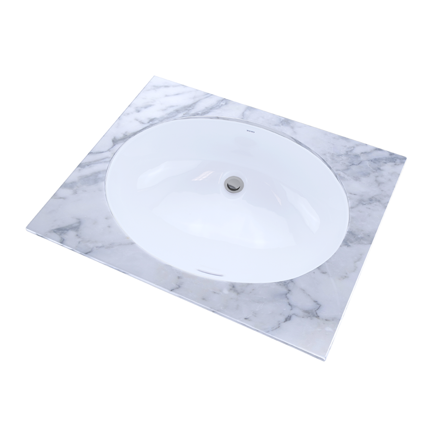 TOTO LT1506G#01 24" Oval Undermount Bathroom Sink With Cefiontect - Cotton White