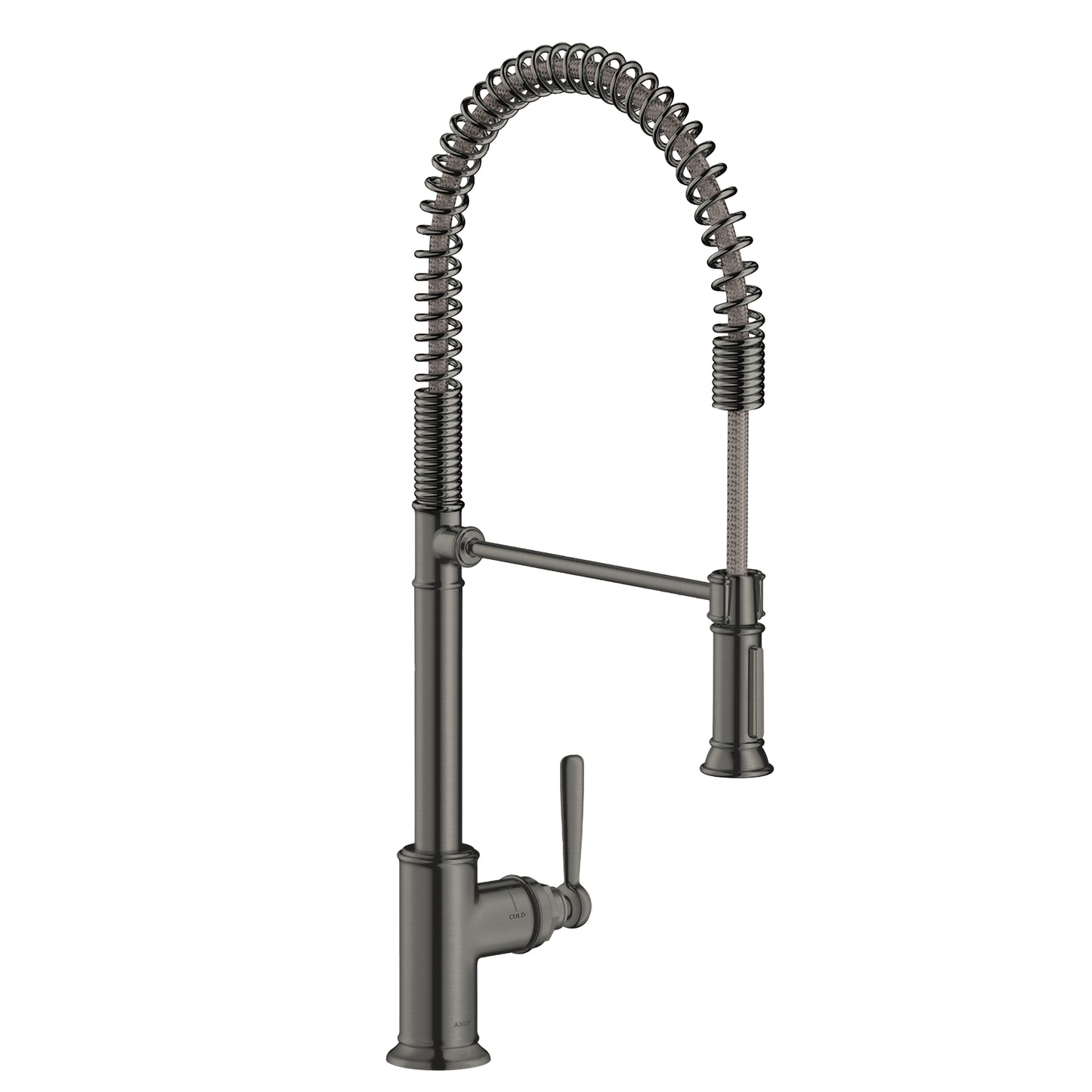 AXOR 16582341 Montreux Semi-Pro Kitchen Faucet 2-Spray, 1.75 GPM - Brushed Black Chrome