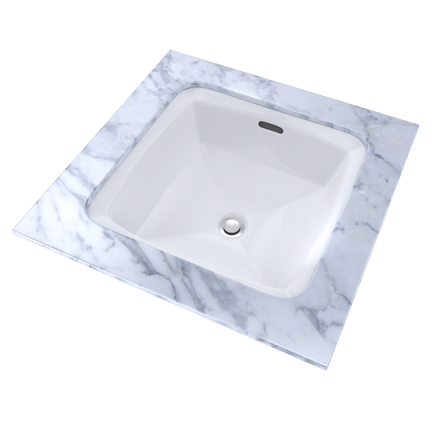 TOTO LT491G#01 Connelly Square Undermount Bathroom Sink With Cefiontect - Cotton White