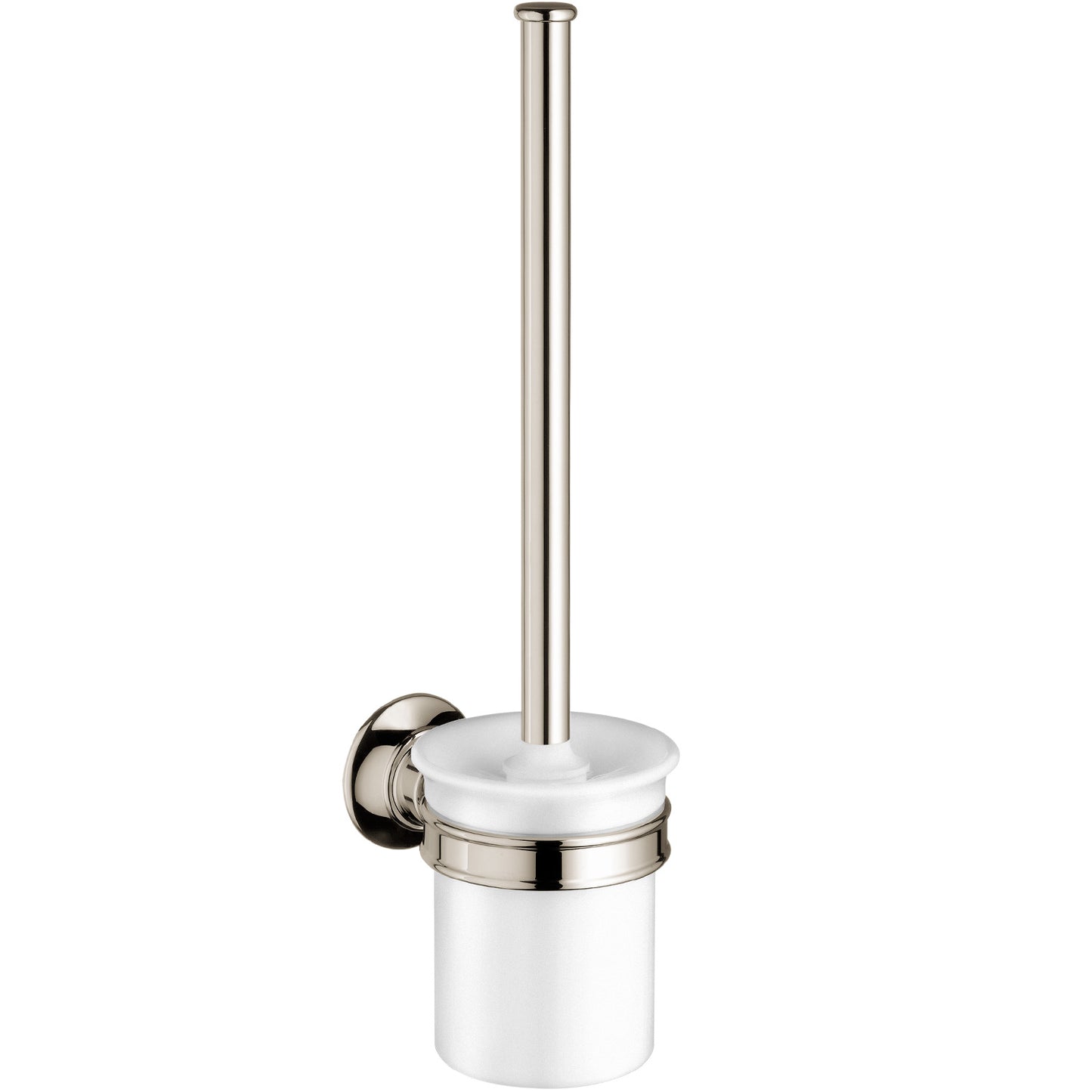 AXOR Montreux Toilet Brush with Holder, Wall-Mounted in Polished Nickel