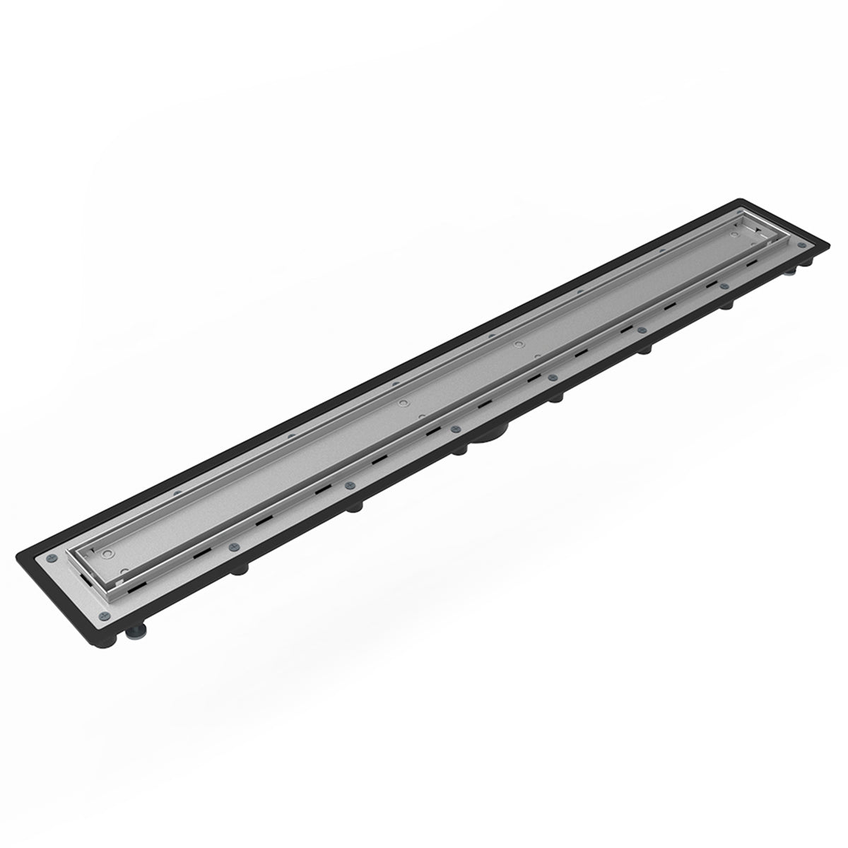 INFINITY DRAIN UTIF-A 24 SS UTIF 24" Complete Universal Infinity Drain™ Kit with ABS Channel and Tile Insert Grate in Satin Stainless