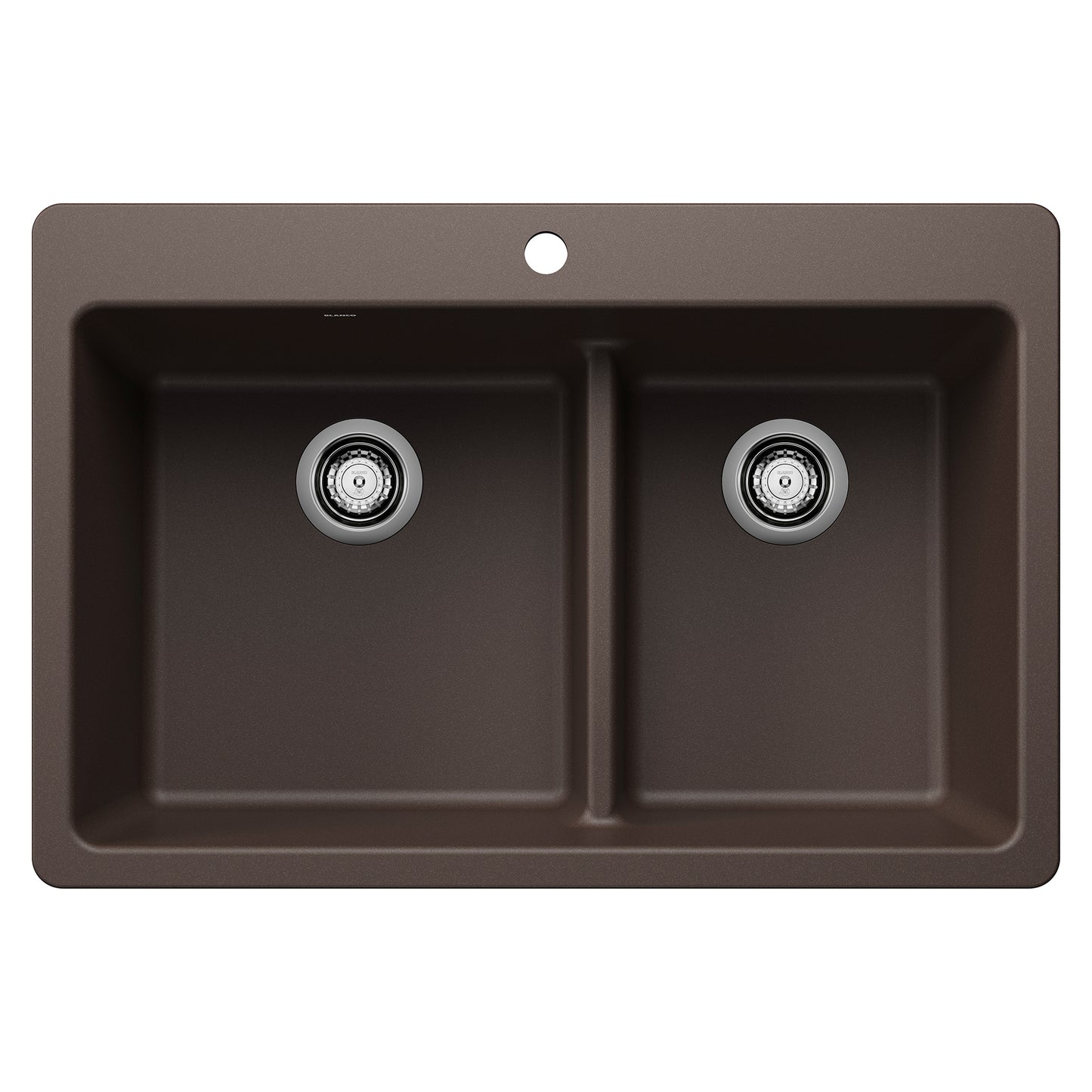 BLANCO 443215 Liven Liven SILGRANIT 33" 60/40 Double Bowl Dual Mount Kitchen Sink with Low Divide - Cafe in Cafe