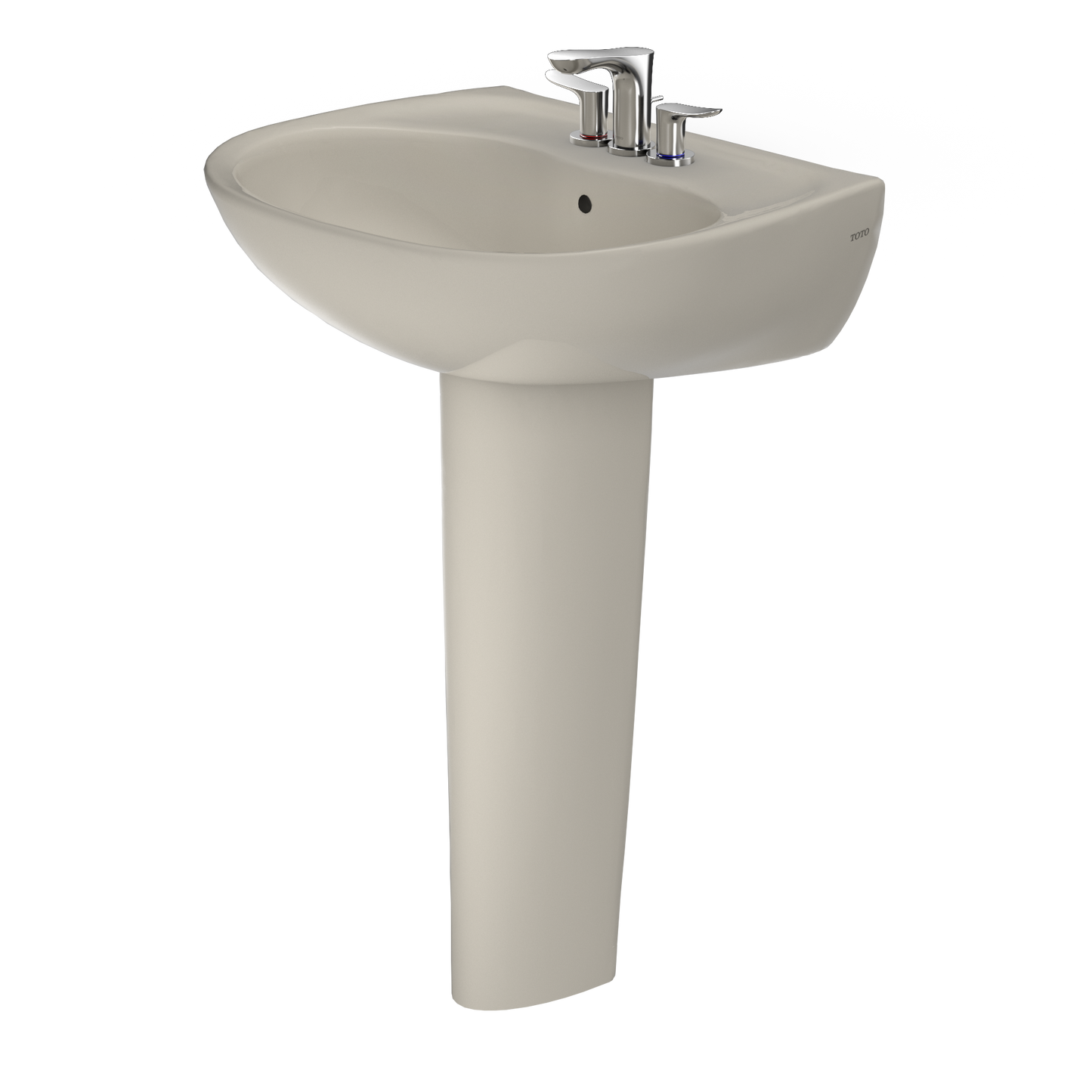 TOTO LPT241.4G#03 Supreme Oval Basin Pedestal Bathroom Sink With Cefiontect For 4 Inch Center Faucets - Bone