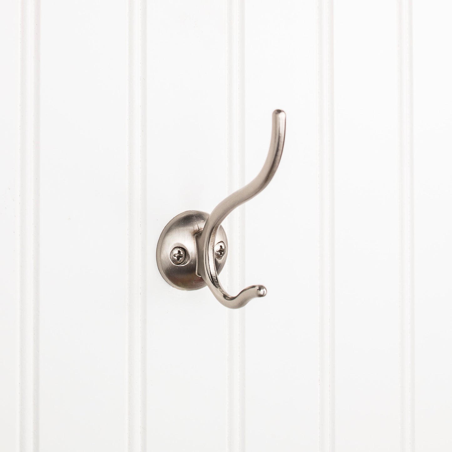 ELEMENTS YD30-381SN Elements Wall Double Hook - Satin Nickel