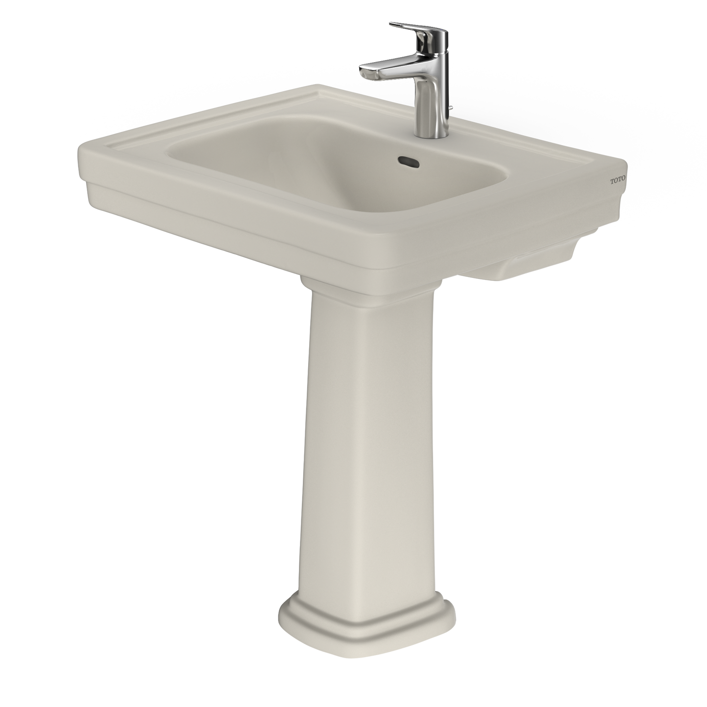 TOTO LPT530N#12 Promenade 27-1/2" X 22-1/4" Rectangular Pedestal Bathroom Sink For Single Hole Faucets - Sedona Beige