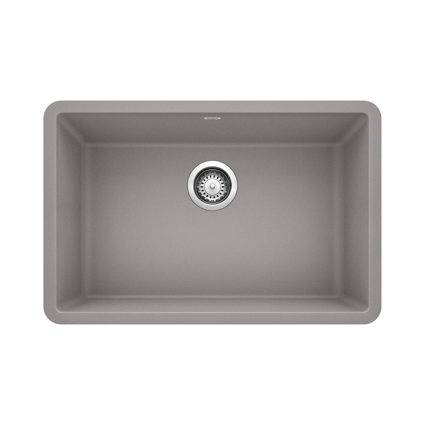 BLANCO 522428 Precis Precis SILGRANIT 27" Single Bowl Undermount Kitchen Sink - Metallic Gray in Metallic Gray