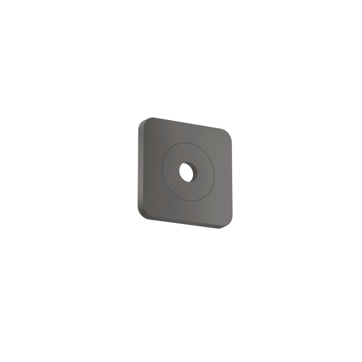AXOR Citterio C Wall Plate SoftSquare 5" x 5" in Brushed Black Chrome
