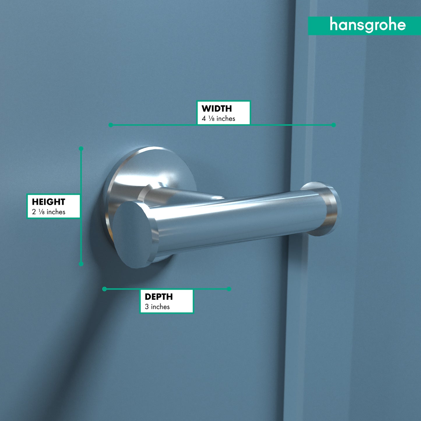 HANSGROHE 41725000 Chrome Logis Universal Modern Double Hook