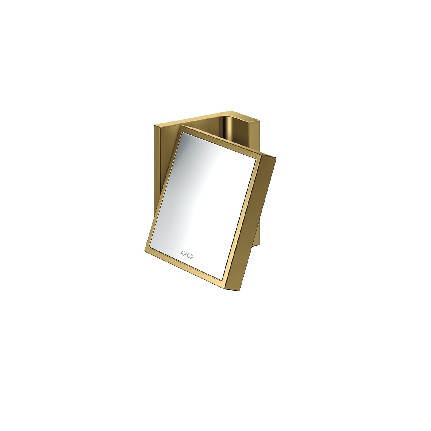AXOR Universal Rectangular Shaving Mirror in Polished Gold Optic