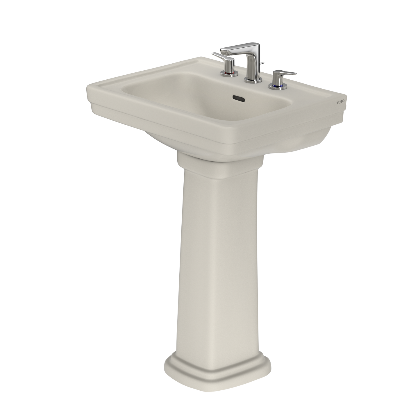 TOTO LPT532.8N#12 Promenade 24" X 19-1/4" Rectangular Pedestal Bathroom Sink For 8 Inch Center Faucets - Sedona Beige