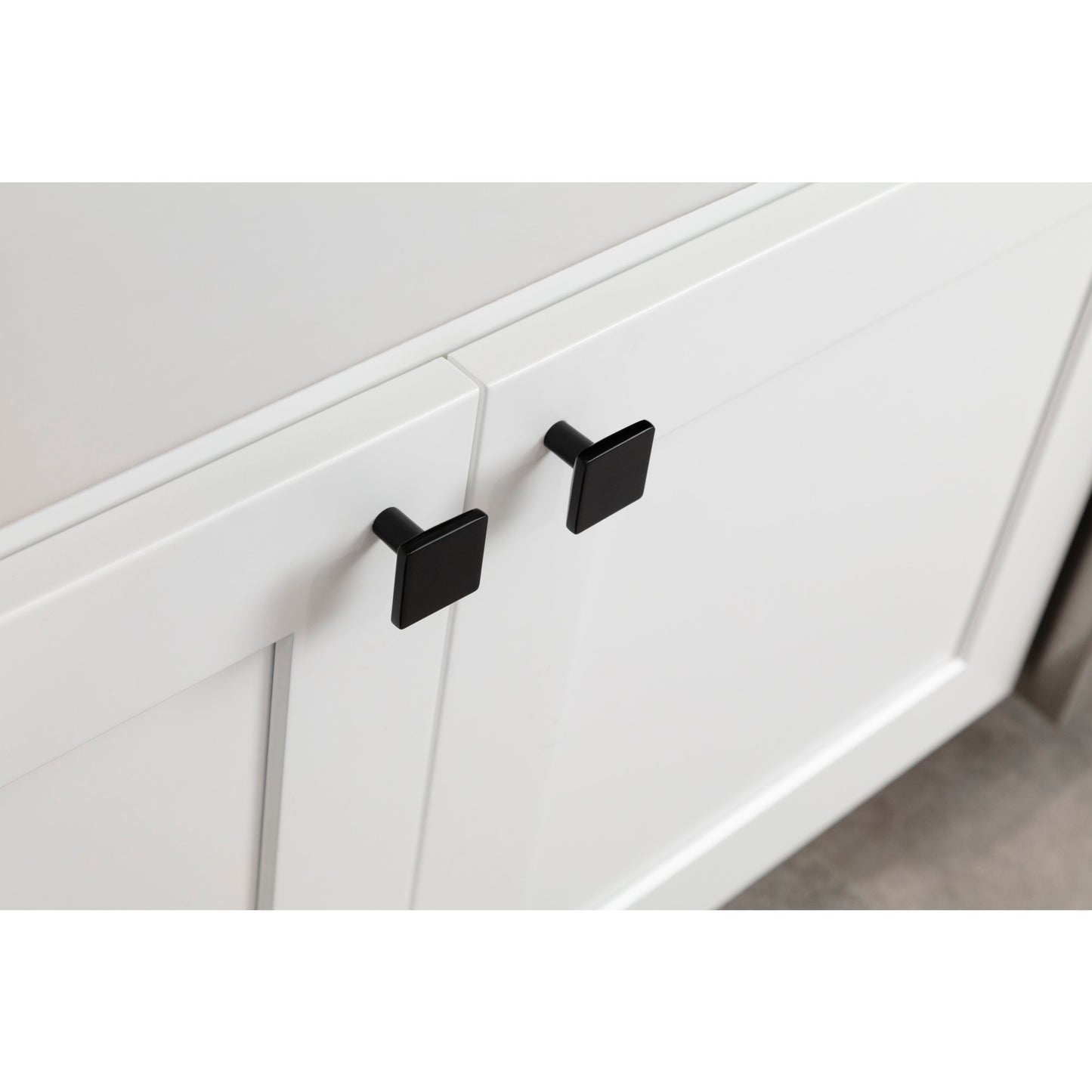 ELEMENTS 827MB Walker 1 1-1/4" Length Square Knob - Matte Black