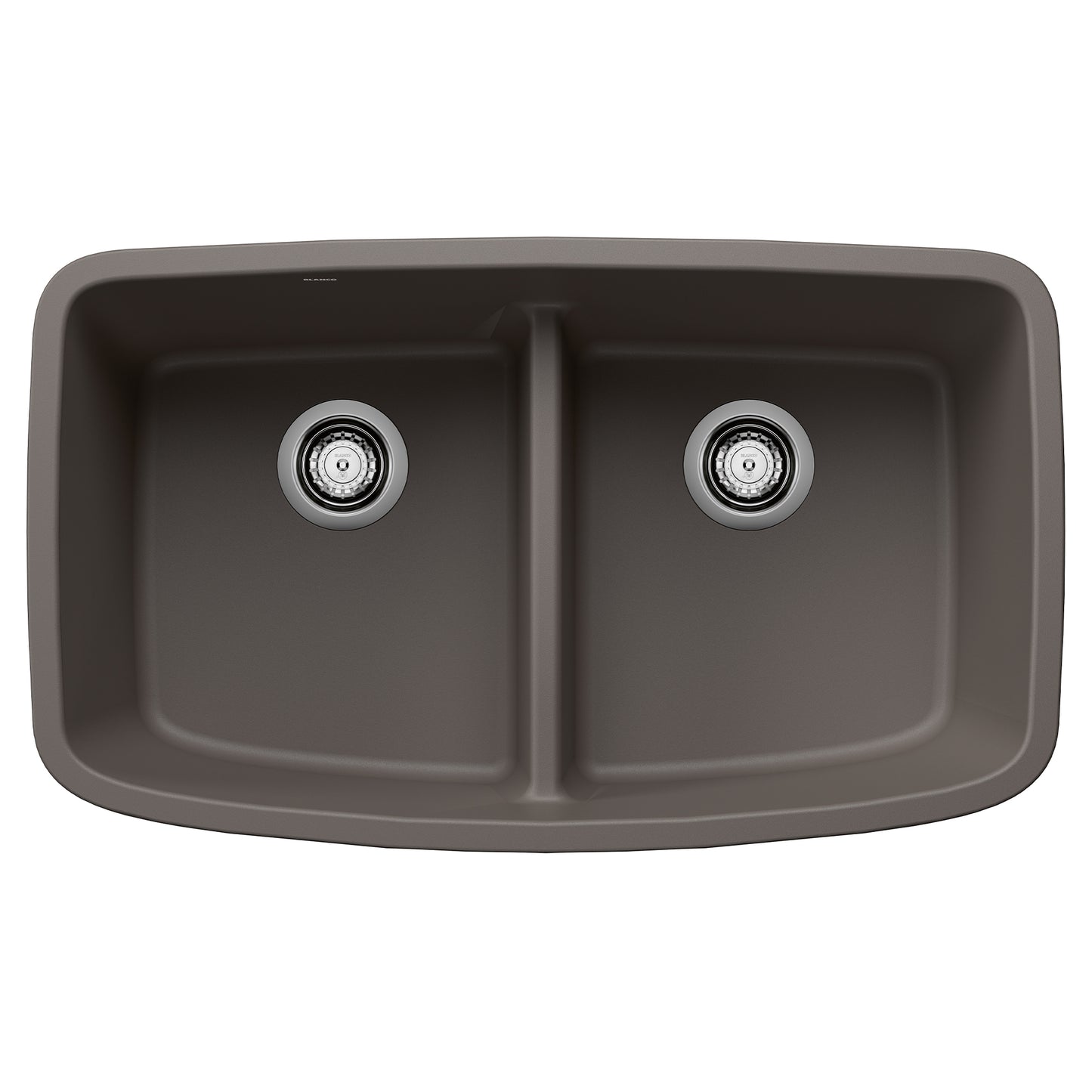 BLANCO 443126 Valea Valea SILGRANIT 32" 50/50 Double Bowl Undermount Kitchen Sink with Low Divide - Volcano Gray in Volcano Gray