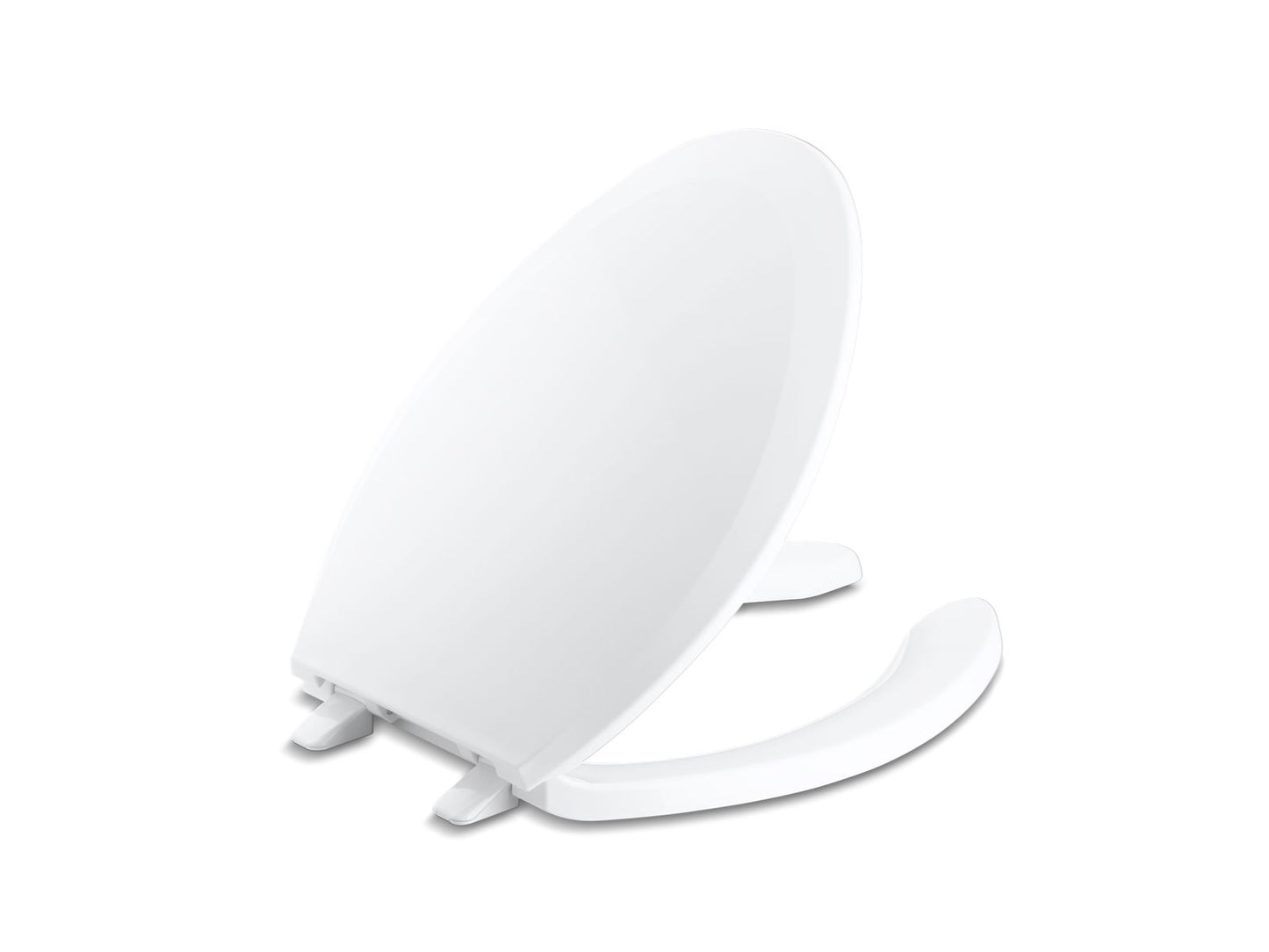 KOHLER Lustra Elongated toilet seat with antimicrobial agent - White, K-4650-A-0