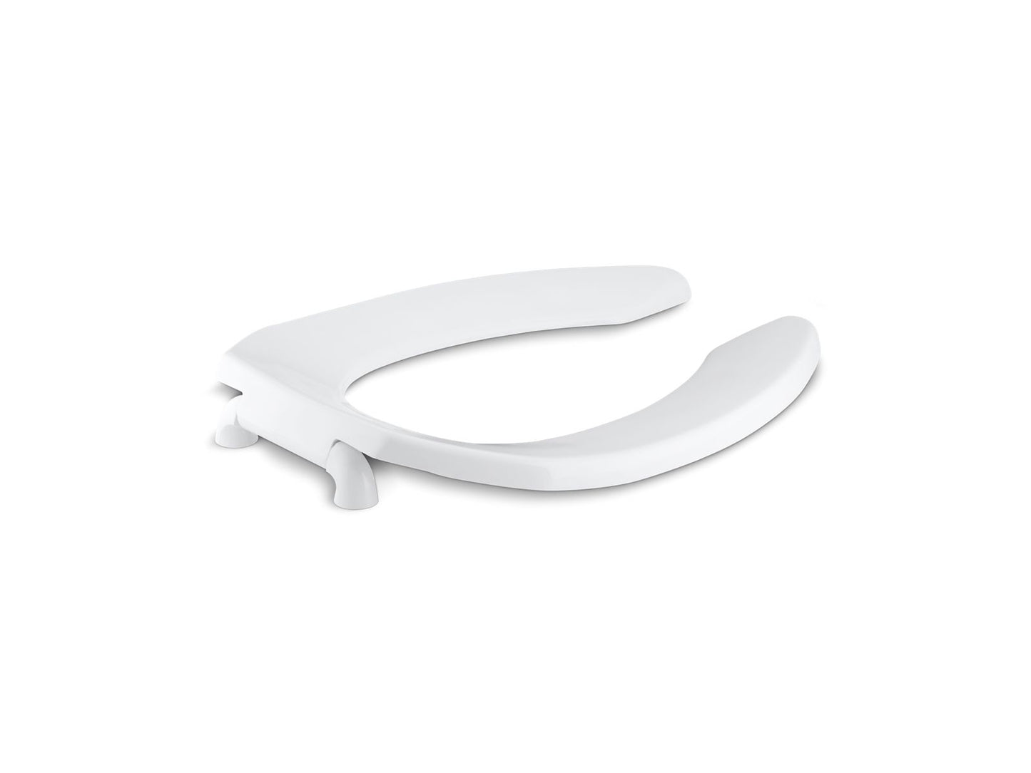 KOHLER Lustra Commercial elongated toilet seat with antimicrobial agent and check hinge - White, K-4670-CA-0
