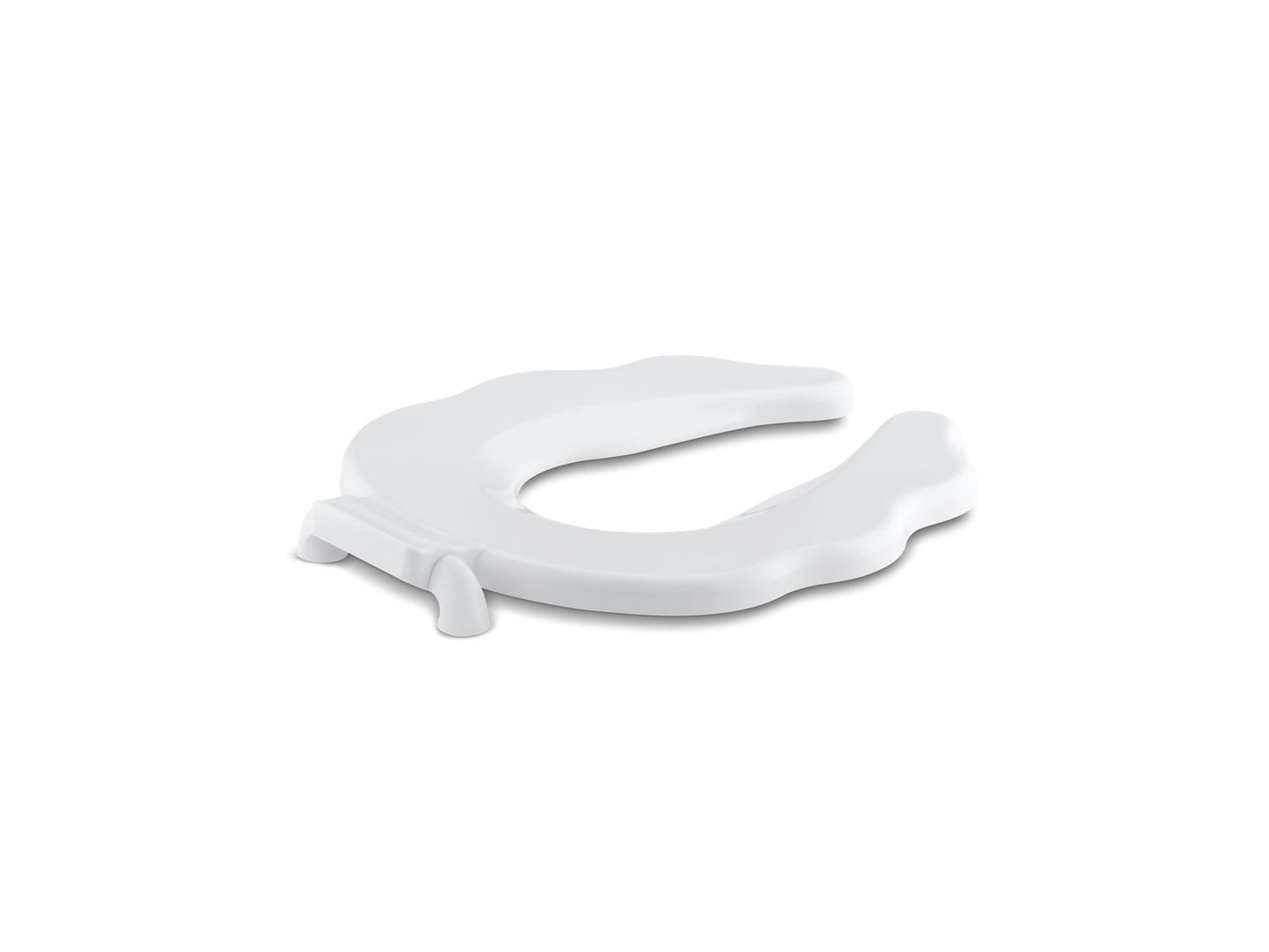 KOHLER Primary Commercial round-front toilet seat with antimicrobial agent - White, K-4686-A-0