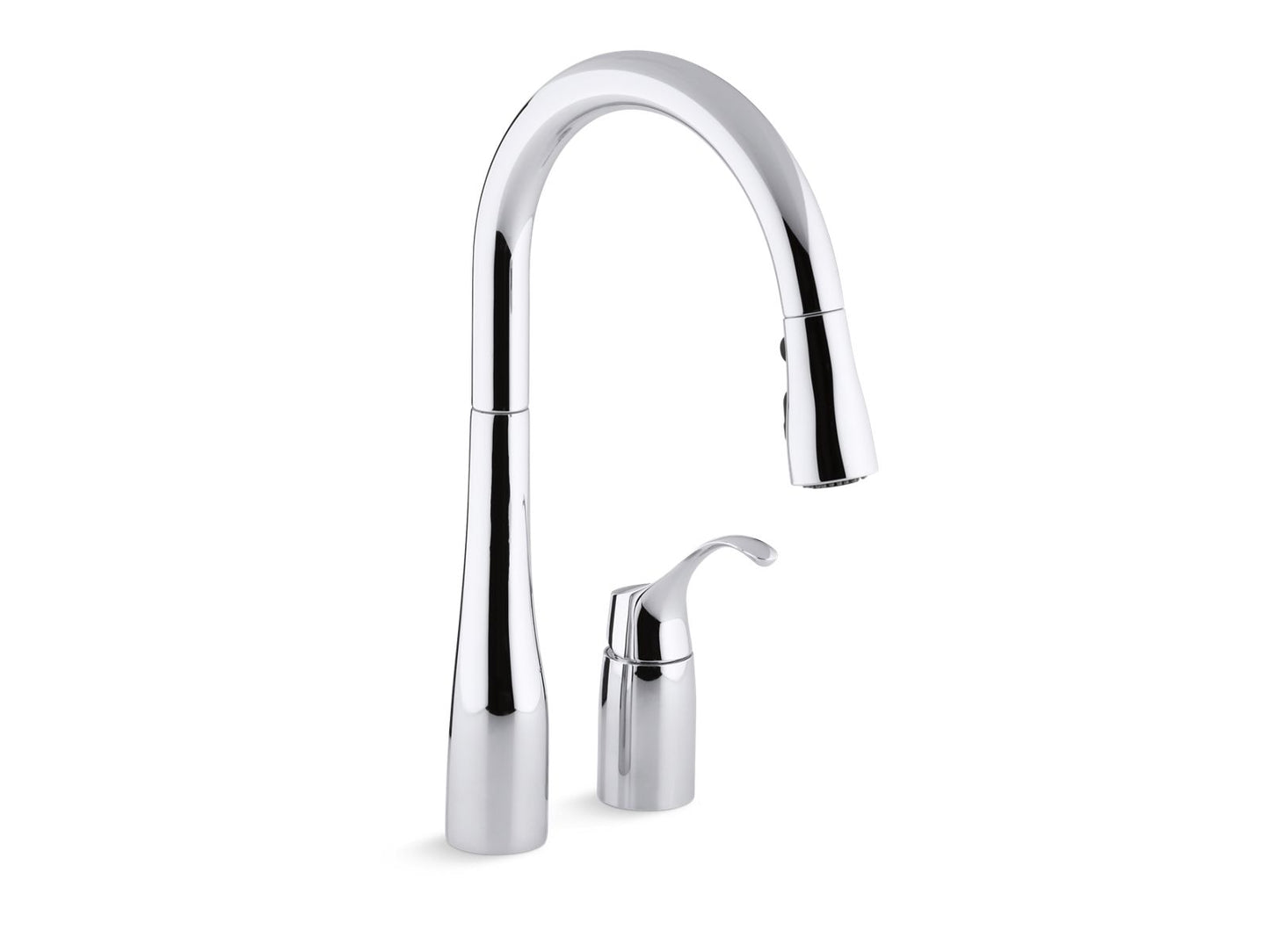 KOHLER K-647-CP Simplice Pull-Down Kitchen Sink Faucet With Three-Function Sprayhead In Polished Chrome