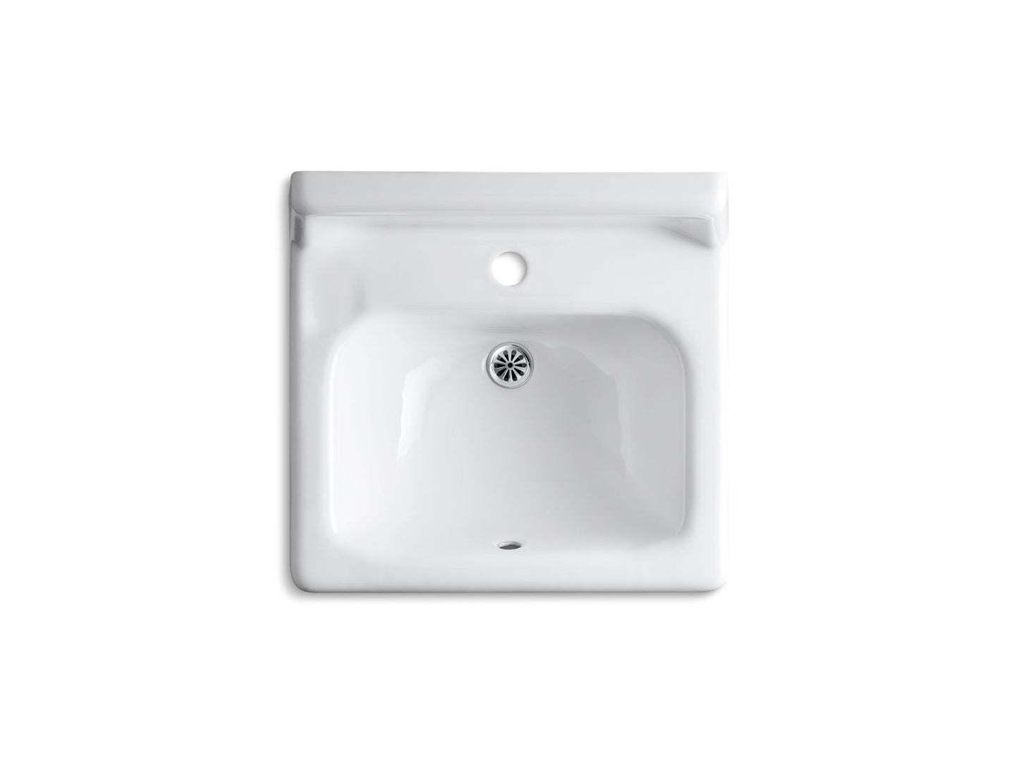 KOHLER K-2805-0 Hudson 19" rectangular wall-mount bathroom sink - White