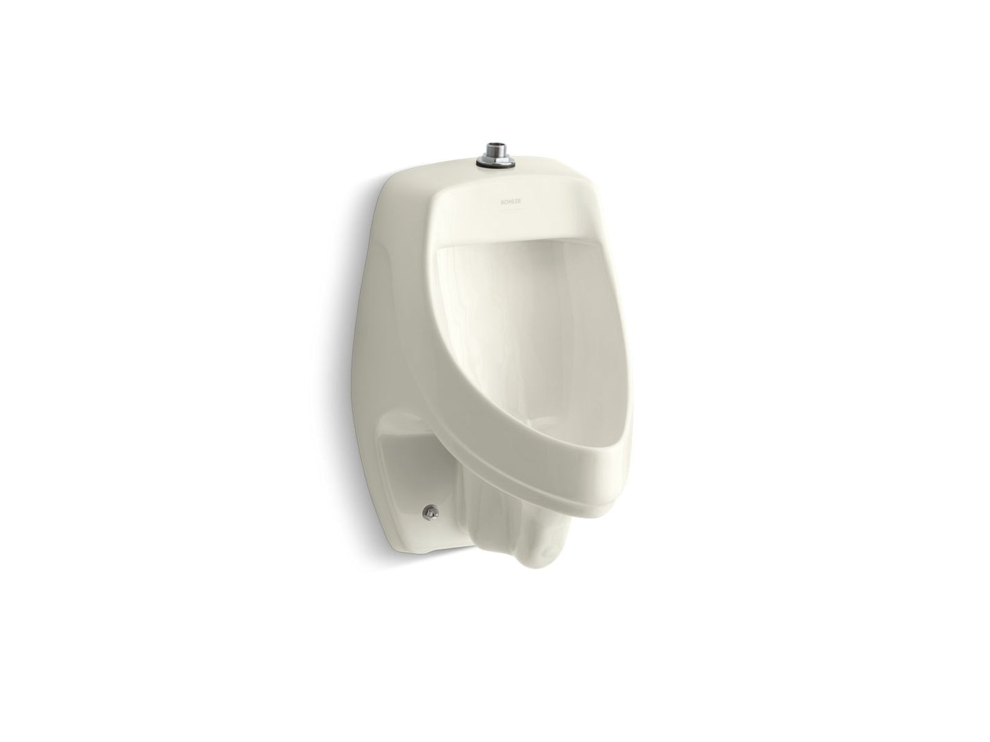 KOHLER Dexter Siphon-jet wall-mount 0.5 or 1.0 gpf urinal with top spud - Biscuit, K-5016-ET-96