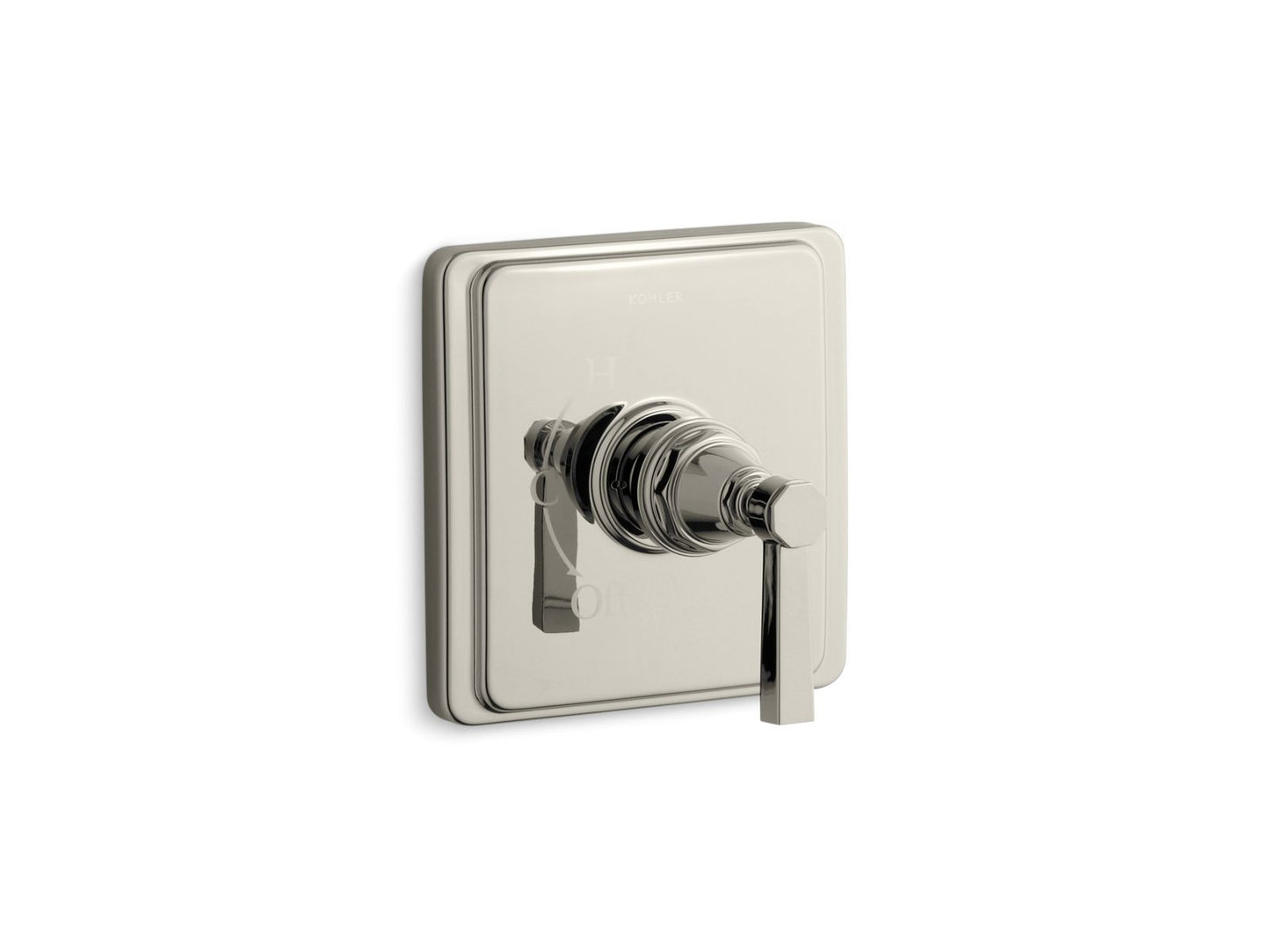 KOHLER Pinstripe Pure Rite-Temp valve trim with lever handle - Vibrant Polished Nickel, K-TS13135-4A-SN