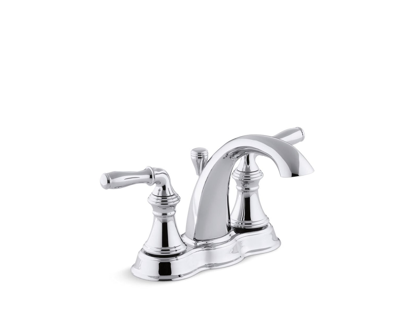 KOHLER Devonshire Centerset bathroom sink faucet, 1.2 gpm - Polished Chrome, K-393-N4-CP